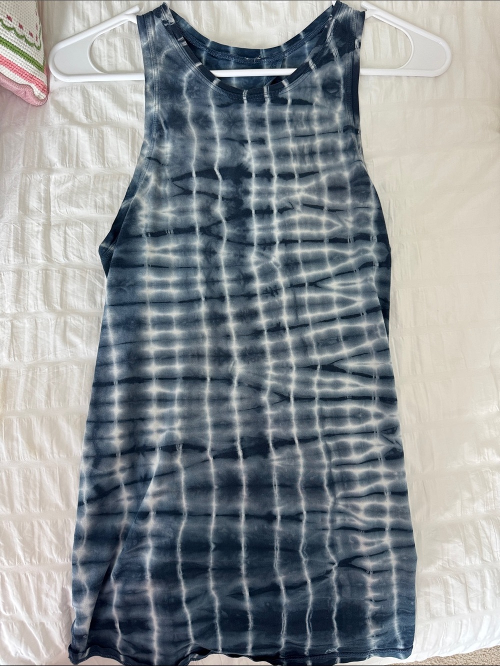 lululemon athletica Navy & White Tie-Dye Sleeveless Tank